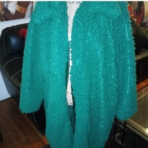Fashion Nova Teal Teddy Jacket